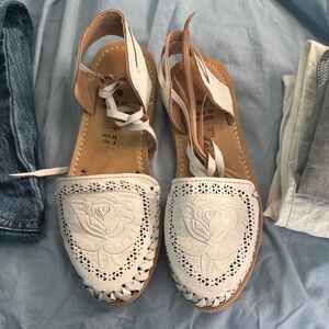 White Leather Women's Shoes